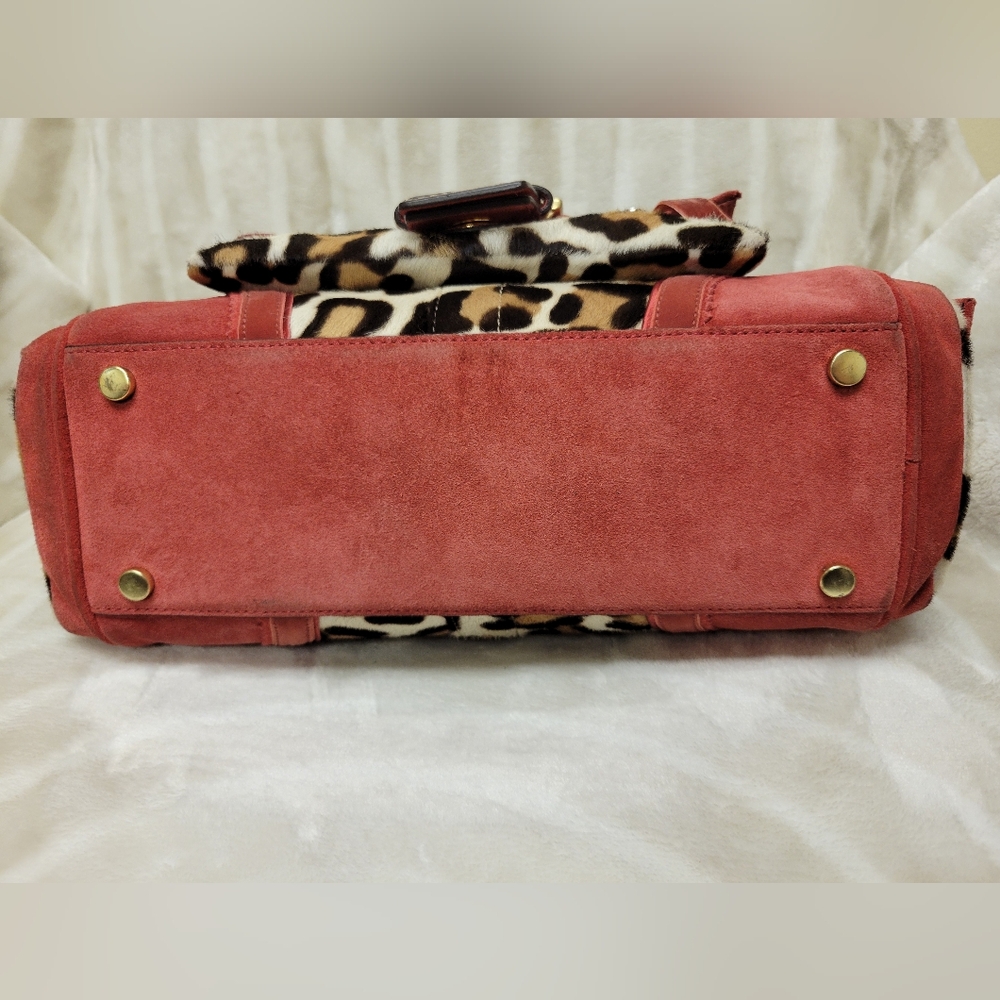 COACH LIMITED EDITION OCELOT PONY HAIR SATCHEL 8A34 - Picture 4 of 16
